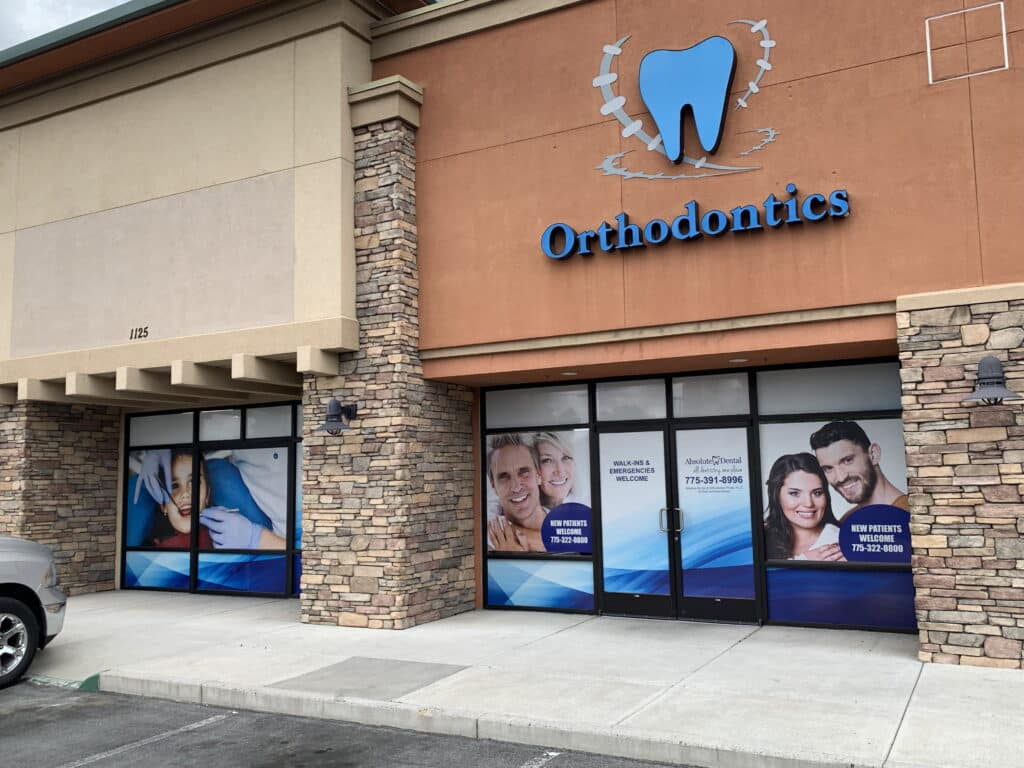 Absolute Dental Sparks Orthodontics entrance.