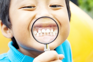 Kids Dental Exam A child who needs a dental exam