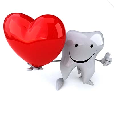 a tooth and a heart