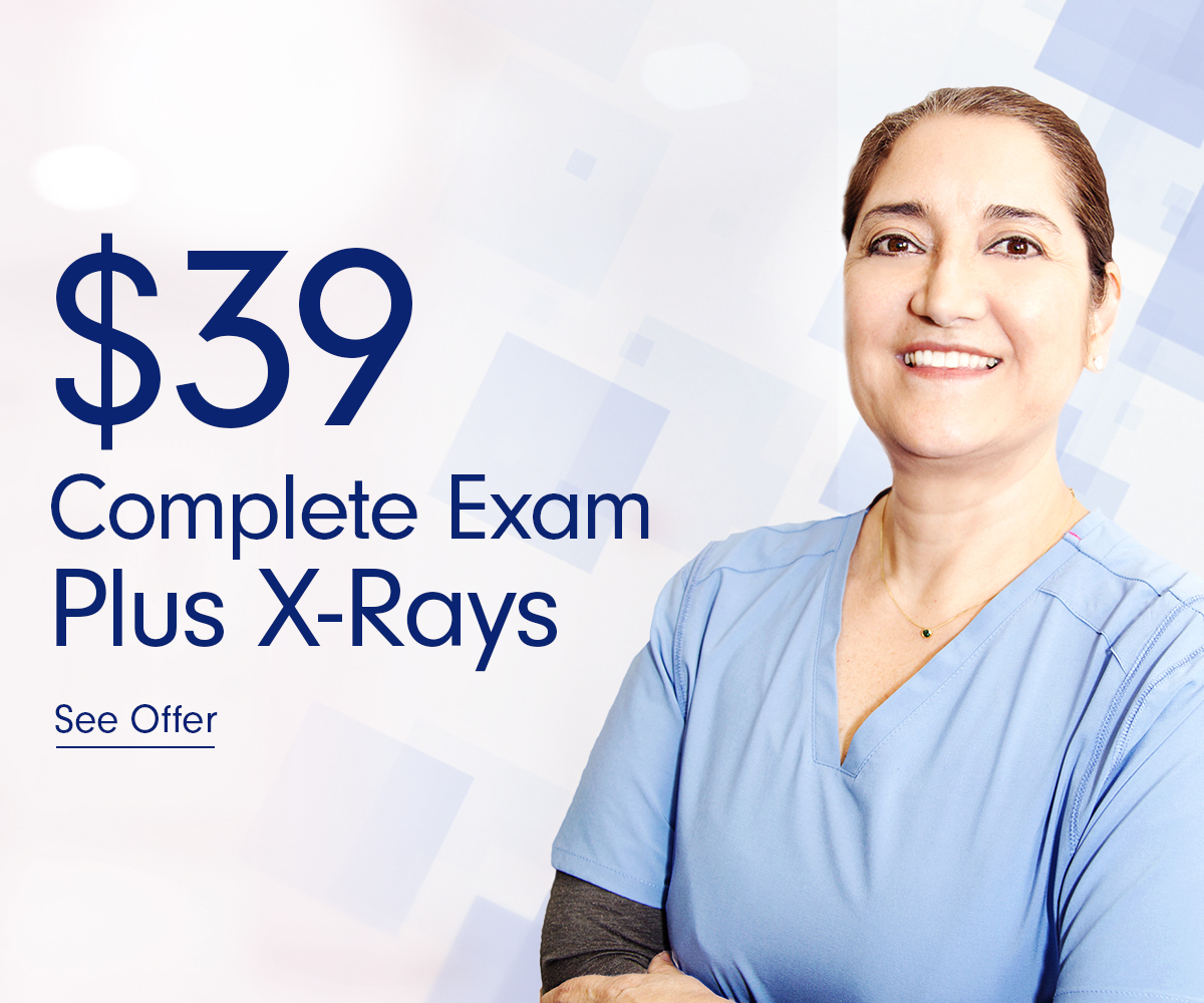 Absolute Dental's $39 Complete Exam Plus X-Rays Offer