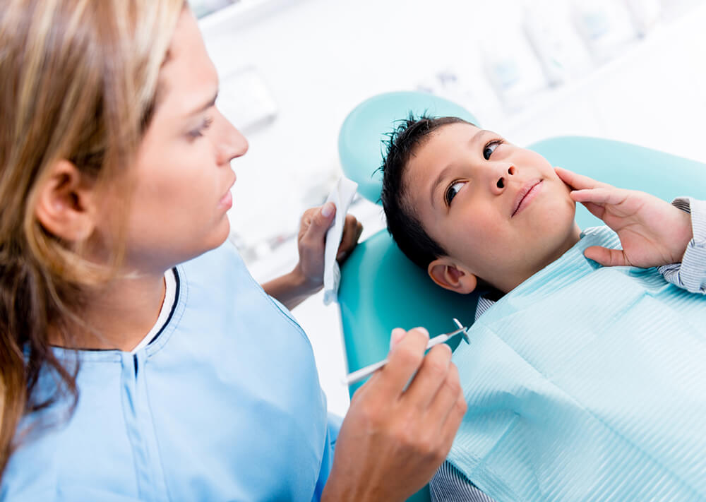 Child with jaw pain