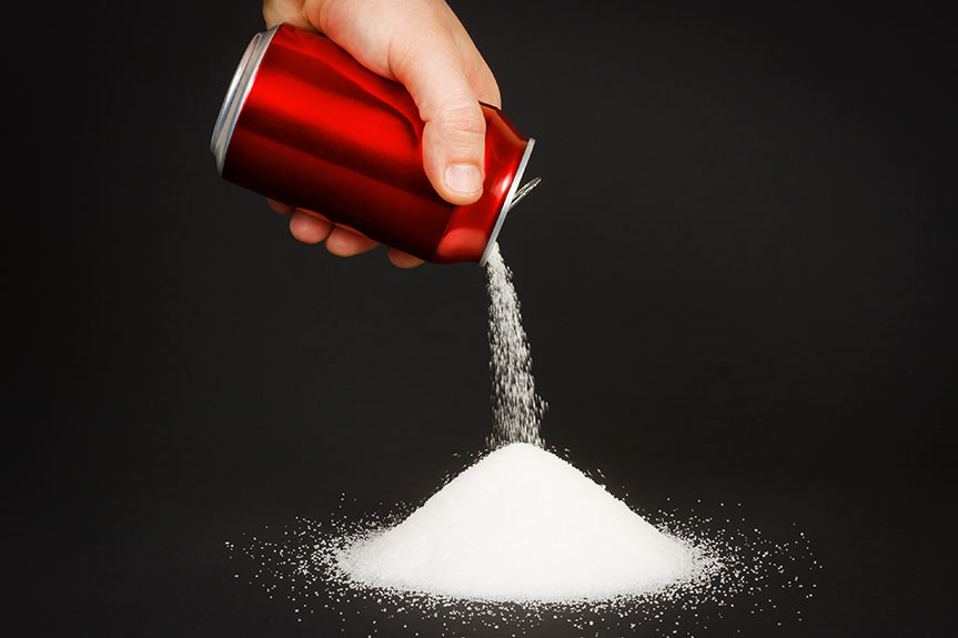Sodas and sugar can cause teeth to breakdown