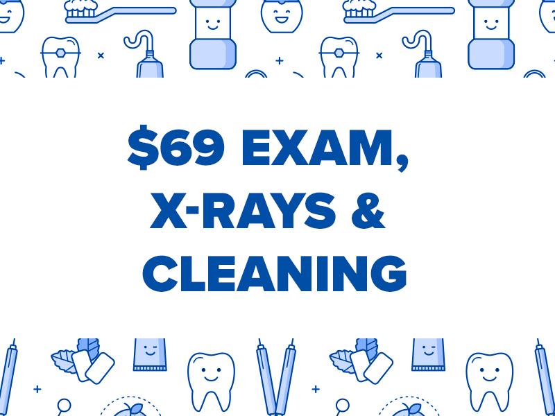 $69 exam, x-rays, and cleaning offer at Absolute Dental