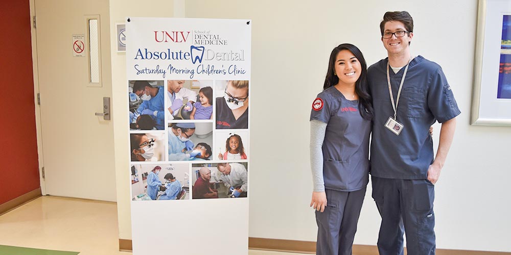 Camille and Matthew at The UNLV Absolute Dental Saturday Morning Children's Clinic
