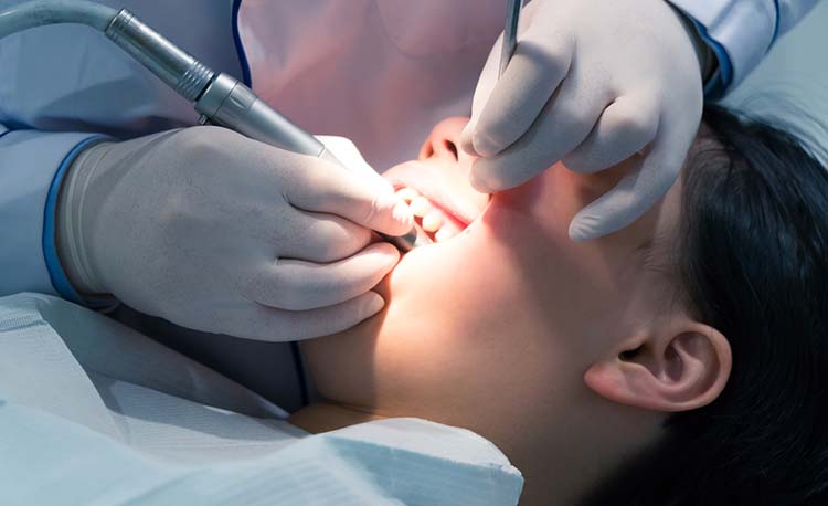 Patient getting root canal
