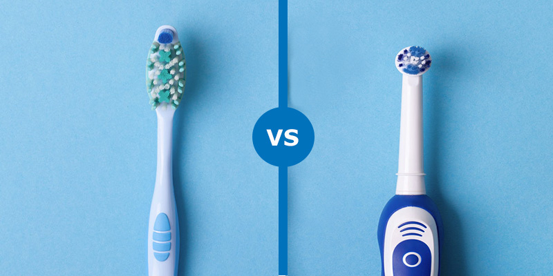 Manual toothbrush vs electric toothbrush