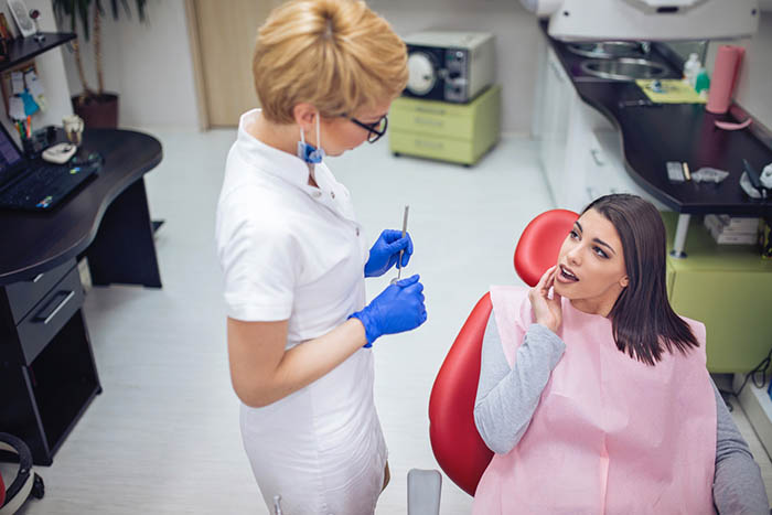 teenager with toothache