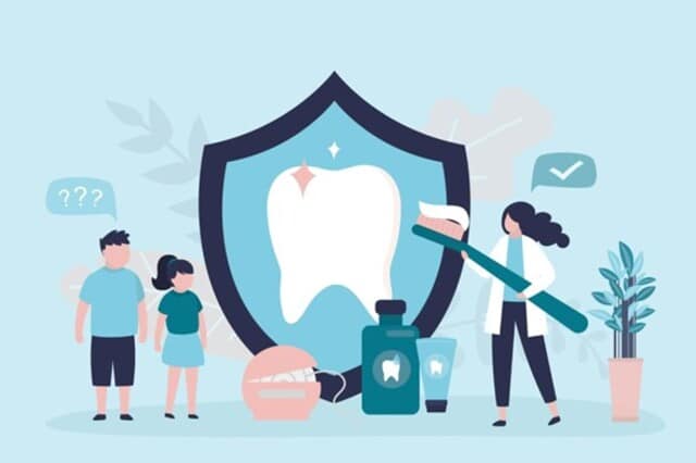 Cartoon of general dentistry for las vegas location