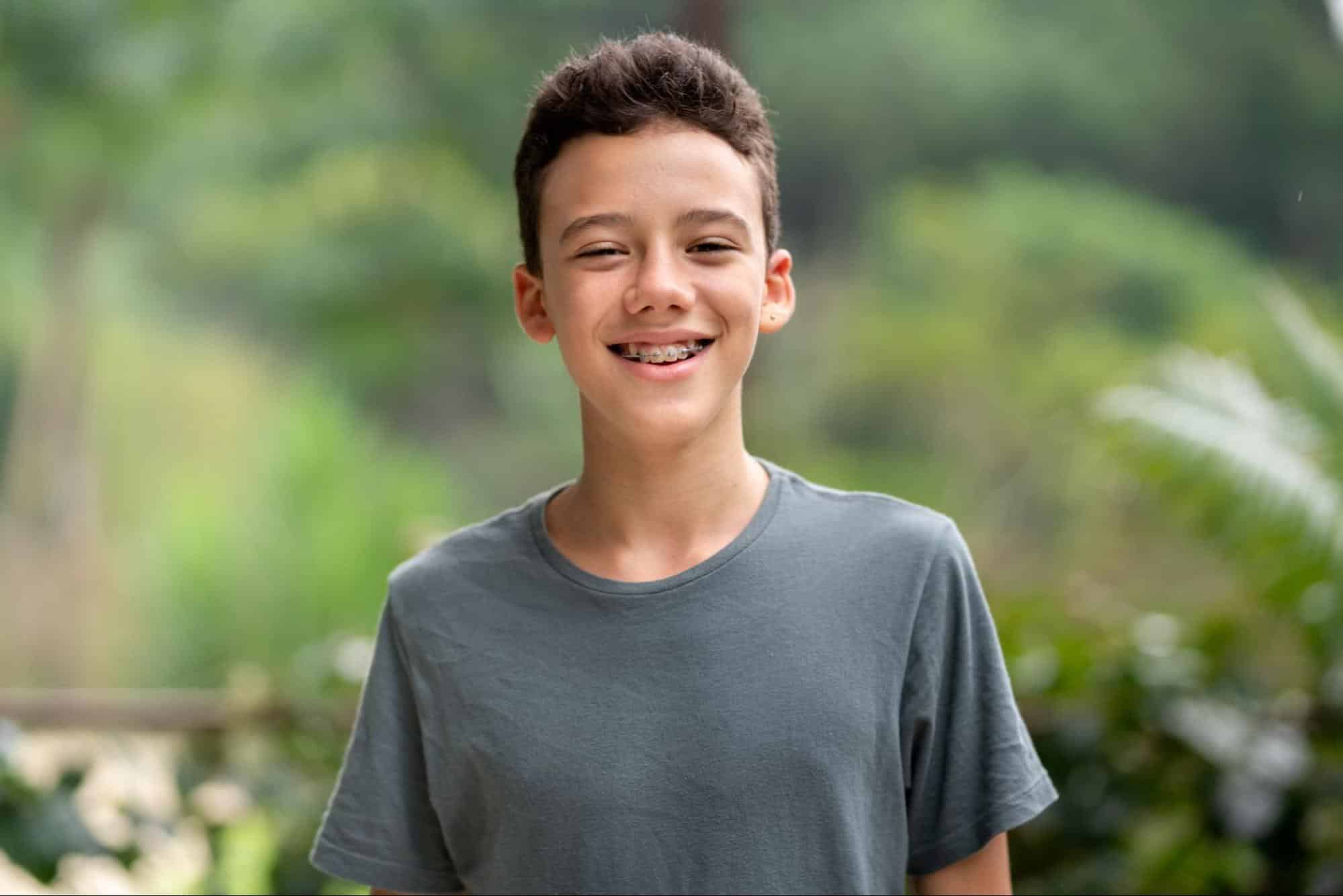Kid with braces