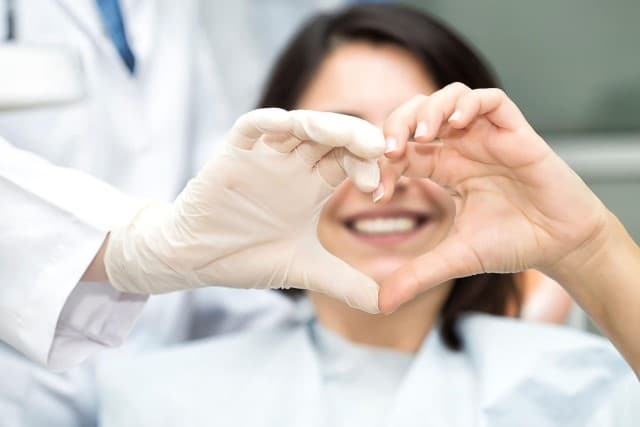 Happy dental patient