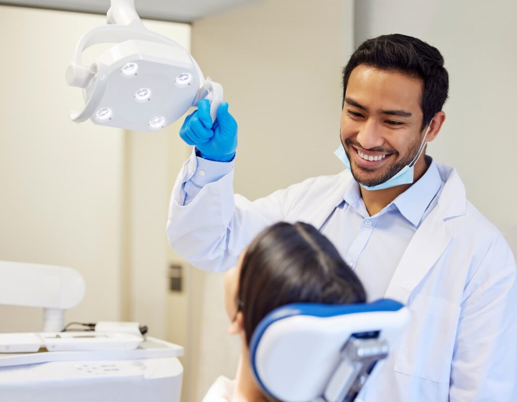 dentist with patient