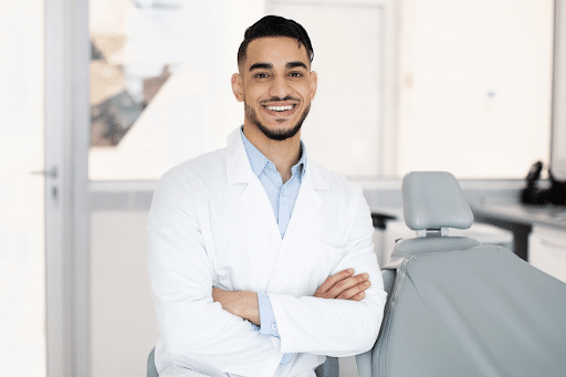 A pediatric dentist smiling in Reno, Nevada.