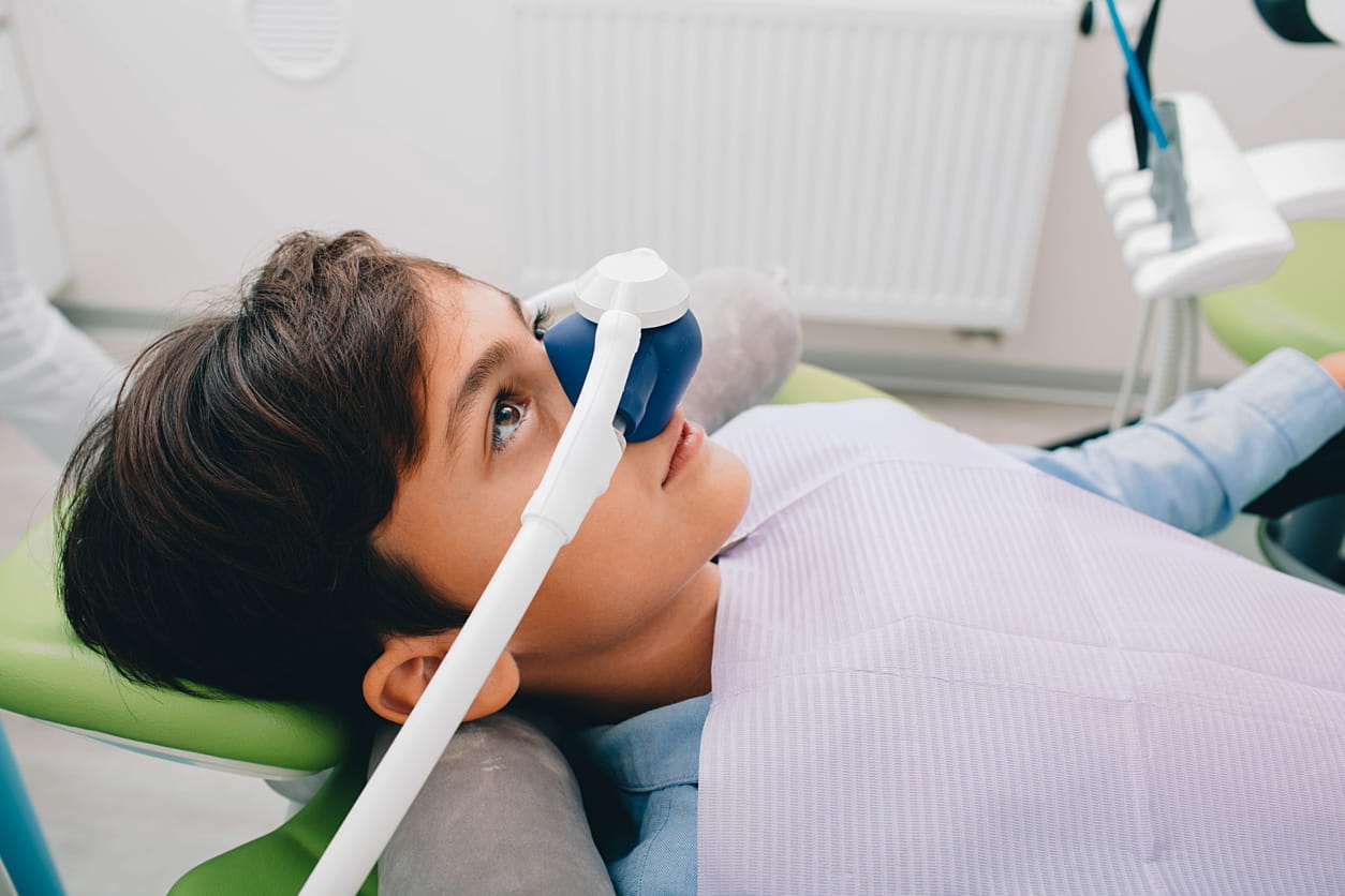 A young patient about to undergo sedation dentistry.